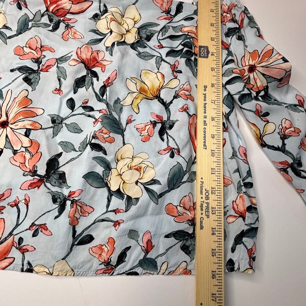 Alter'd State Floral Off Shoulder Bell Sleeve Boho Rayon Blouse Women's Small - Picture 7 of 7